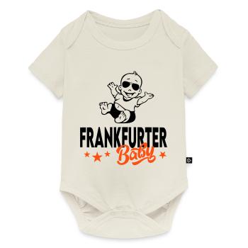 Baby Stadt Städte geboren in Frankfurt - Baby Premium Kurzarmbody - Naturweiß - Vorne