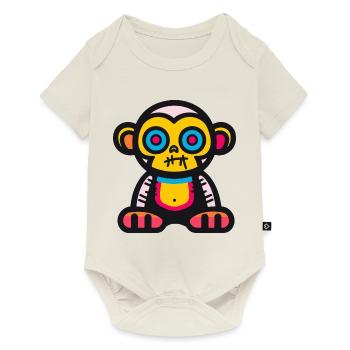 Monkey Halloween Animal - Baby Premium short-sleeve bodysuit - off white - Front