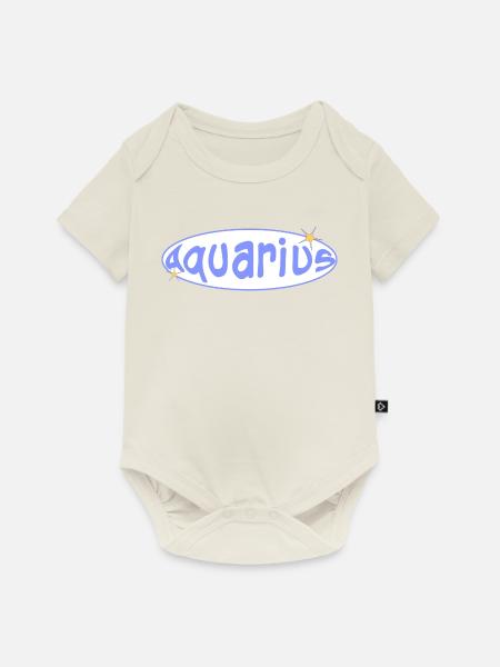Aquarius Sign - Baby Premium Kurzarmbody - Naturweiß