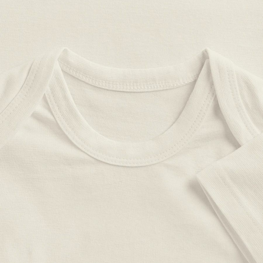 Geneva badge on a baby premium short-sleeve bodysuit, off white, neck label