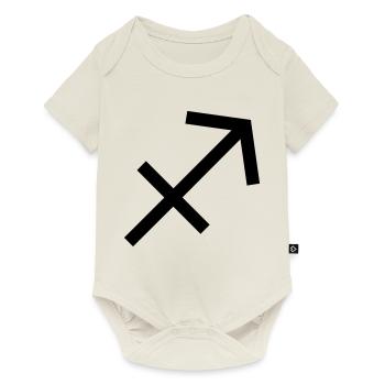 Sagittaire Signe par zodiaque Idée de cadeau Signe Symbole - Body à manches courtes Premium Bébé - blanc cassé - Devant