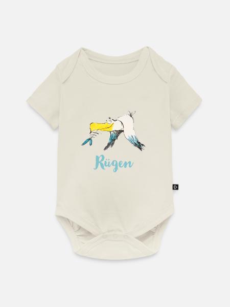 Rügen Möwe - Baby Premium Kurzarmbody - Naturweiß