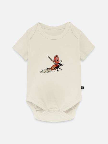 Marienkäfer/ Ladybug - Baby Premium Kurzarmbody - Naturweiß
