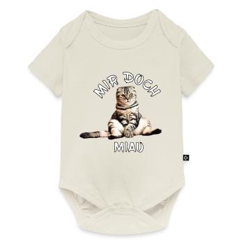 Katze – Mir doch miau - Baby Premium Kurzarmbody - Naturweiß - Vorne