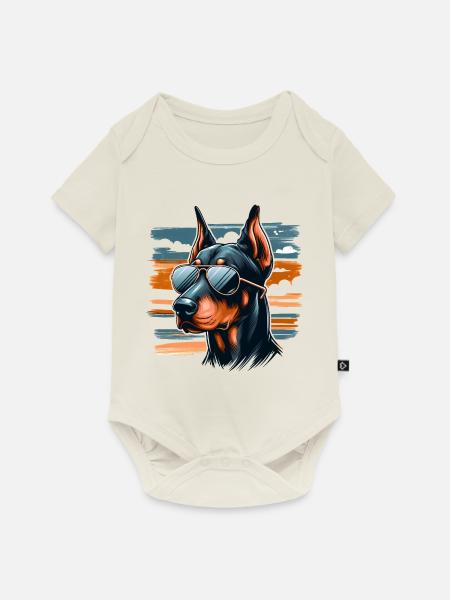 Dobermann Der Polizeihund - Baby Premium Kurzarmbody - Naturweiß