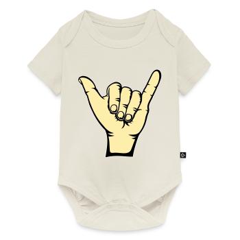 Surfer Icon Hand - Body à manches courtes Premium Bébé - blanc cassé - Devant
