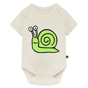 Schnecke 5.3 - Baby Premium Kurzarmbody - Naturweiß - Vorne