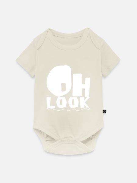 Oh schau - Baby Premium Kurzarmbody - Naturweiß