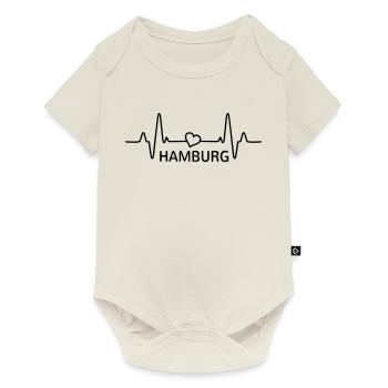 Hambourg Heartbeat Idée cadeau Hambourg Heart EKG - Body à manches courtes Premium Bébé - blanc cassé - Devant