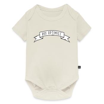 99% OPTIMIST Banderole - Baby Premium Kurzarmbody - Naturweiß - Vorne