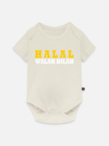 Halal walah bilah - Baby Premium Kurzarmbody - Naturweiß