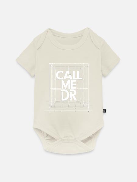 Call Me Dr 39 - Baby Premium Kurzarmbody - Naturweiß