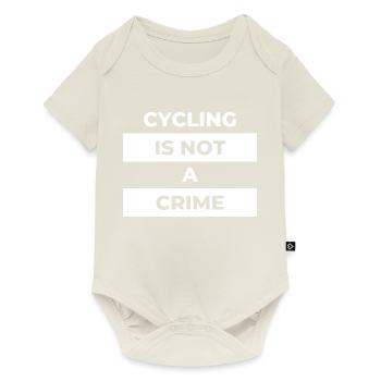 cycling is not a crime - Baby Premium Kurzarmbody - Naturweiß - Vorne