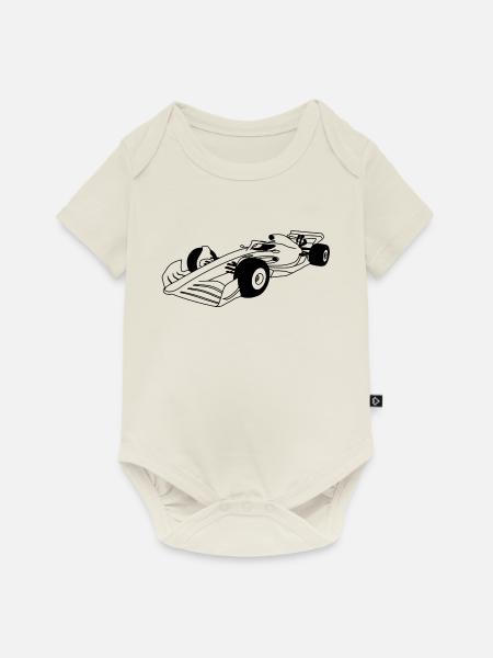 Formelwagen Transparent - Baby Premium Kurzarmbody - Naturweiß
