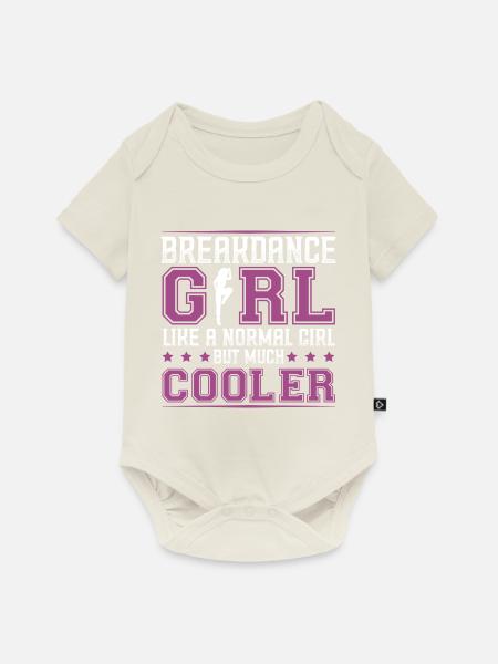 breakdance mädchen - Baby Premium Kurzarmbody - Naturweiß