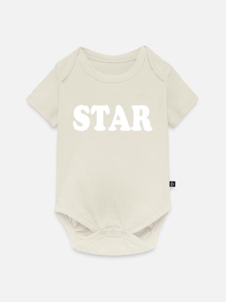 Star - Baby Premium Kurzarmbody - Naturweiß
