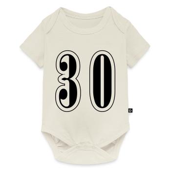 30 Zahl symbol - Baby Premium Kurzarmbody - Naturweiß - Vorne