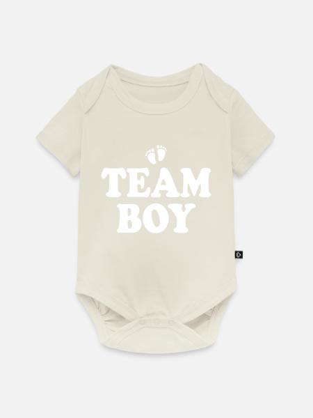 Team boy - Baby Premium Kurzarmbody - Naturweiß