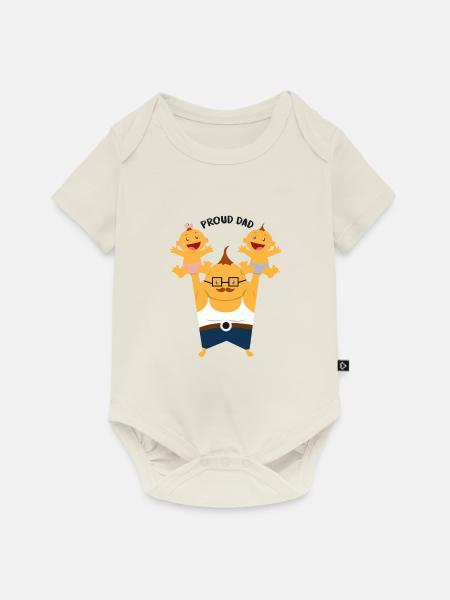 Stolzer Vater - Baby Premium Kurzarmbody - Naturweiß