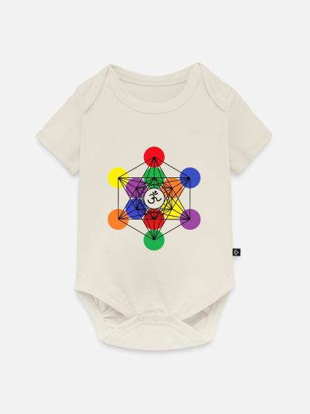 Metatrons Würfel 1 - Baby Premium Kurzarmbody - Naturweiß
