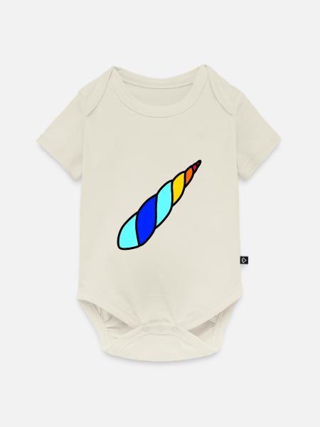 horn - Baby Premium Kurzarmbody - Naturweiß
