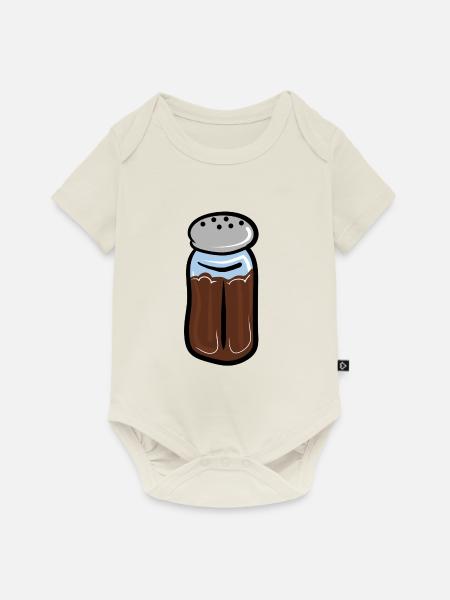 Pfefferstreuer / Pfeffer Geschenkidee für Köche - Baby Premium Kurzarmbody - Naturweiß