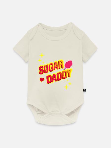 Sugar Daddy - Lustige Geschenkidee - Baby Premium Kurzarmbody - Naturweiß