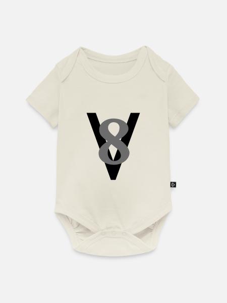 V8 Motor - Baby Premium Kurzarmbody - Naturweiß