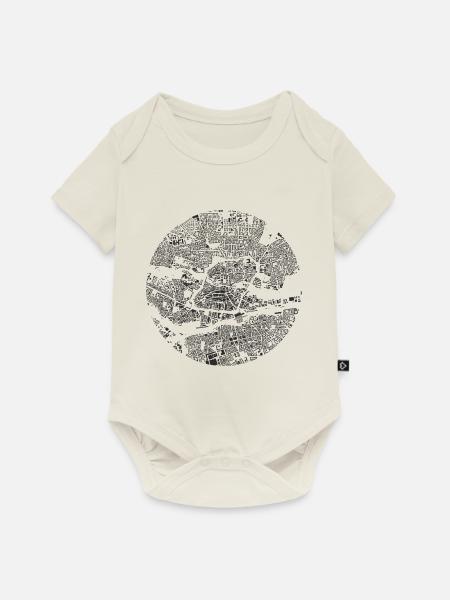 Nürnberg Stadtplan Kreis - Baby Premium Kurzarmbody - Naturweiß