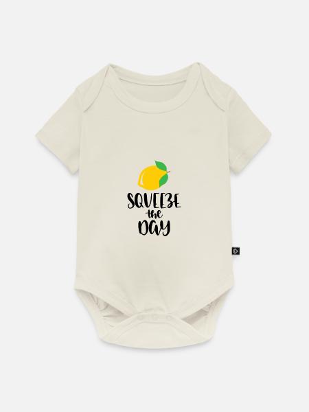 squeeze the day - Baby Premium Kurzarmbody - Naturweiß