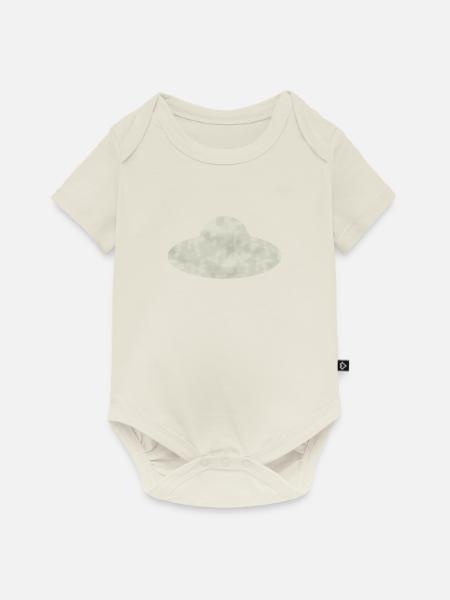 Ufo - Baby Premium Kurzarmbody - Naturweiß