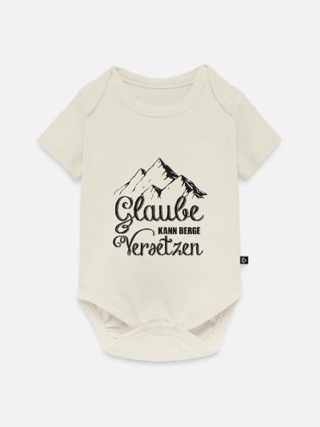Glaube - Baby Premium Kurzarmbody - Naturweiß