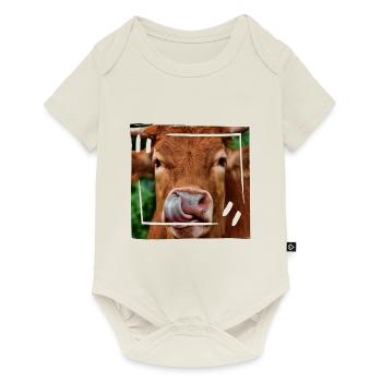 Rind - Baby Premium Kurzarmbody - Naturweiß - Vorne