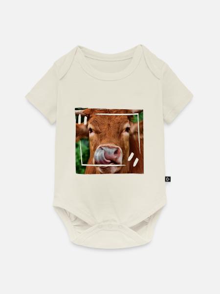Du boeuf - Body à manches courtes Premium Bébé - blanc cassé