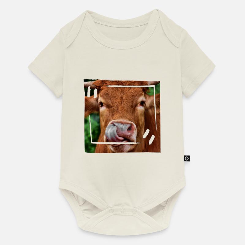 Du boeuf - Body à manches courtes Premium Bébé - blanc cassé