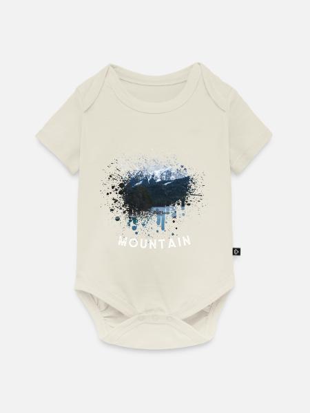 Mountain - Berge - Baby Premium Kurzarmbody - Naturweiß