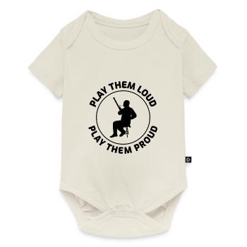 Basson Band Player Instrument de musique Drôle Cadeau - Body à manches courtes Premium Bébé - blanc cassé - Devant
