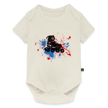 Roller skates - Baby Premium short-sleeve bodysuit - off white - Front
