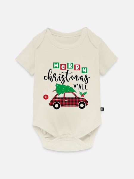 Frohe Weihnachten allen Weihnachten 2021 - Baby Premium Kurzarmbody - Naturweiß