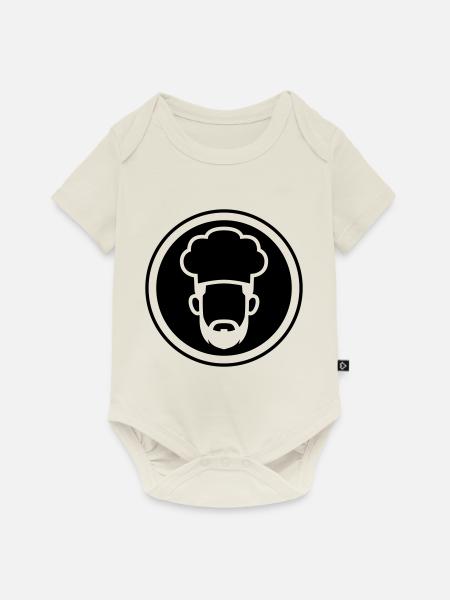 Kochmütze - Baby Premium Kurzarmbody - Naturweiß