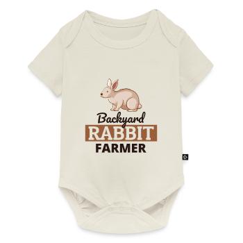 Hinterhof Kaninchen Landwirt Tierhaltung Farm Lustig - Baby Premium Kurzarmbody - Naturweiß - Vorne