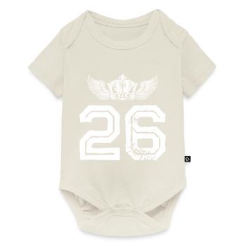 26 Number crown - Baby Premium short-sleeve bodysuit - off white - Front