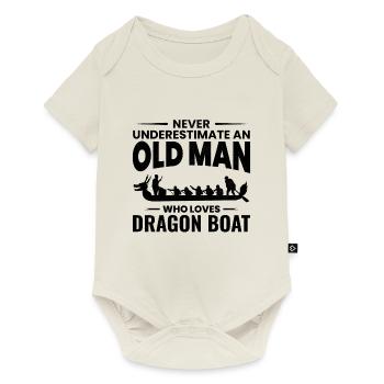 Dragon Boat Racing Crew Grandpa Fathers day - Baby Premium short-sleeve bodysuit - off white - Front