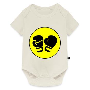 Symbole des gants de boxe - Body à manches courtes Premium Bébé - blanc cassé - Devant