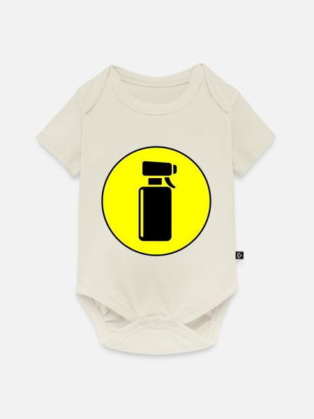 Barber Frisör Kreis - Baby Premium Kurzarmbody - Naturweiß