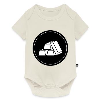 Gold Circle icon - Baby Premium short-sleeve bodysuit - off white - Front