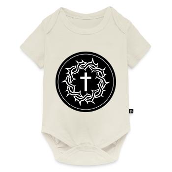 Crown of Thorns Jesus icon - Baby Premium short-sleeve bodysuit - off white - Front