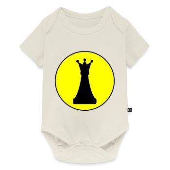 Reine de la pièce d’échecs - Body à manches courtes Premium Bébé - blanc cassé - Devant