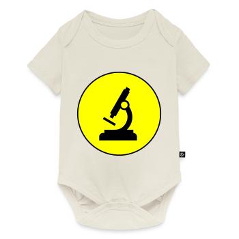 Icône d’icône de microscope - Body à manches courtes Premium Bébé - blanc cassé - Devant