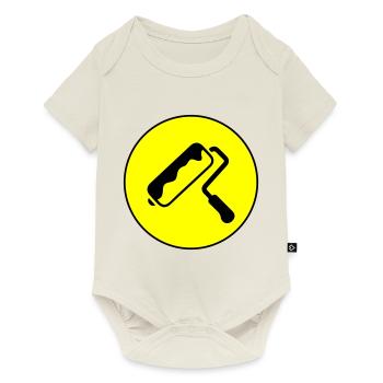 Painter Silhouette icon - Baby Premium short-sleeve bodysuit - off white - Front